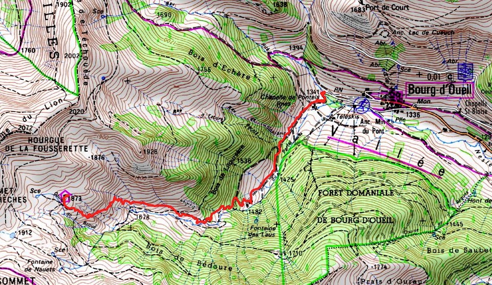 Au dessus de Bourg d'oeil